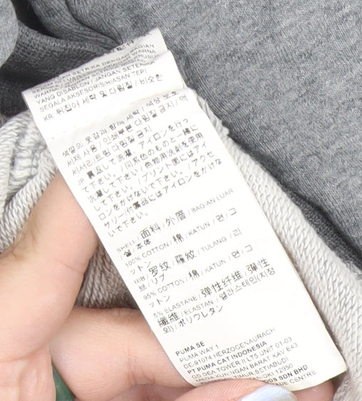 Puma Mens Grey XL Pullover Hoodie Jersey Cotton Elastane