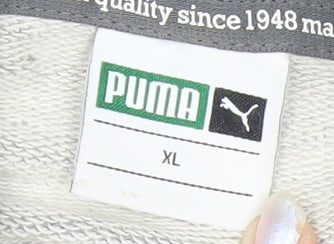 Puma Mens Grey XL Pullover Hoodie Jersey Cotton Elastane