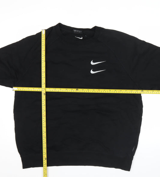 Nike Men's Black 2XL Pullover Sweatshirt Crew Neck Logo Sportswear