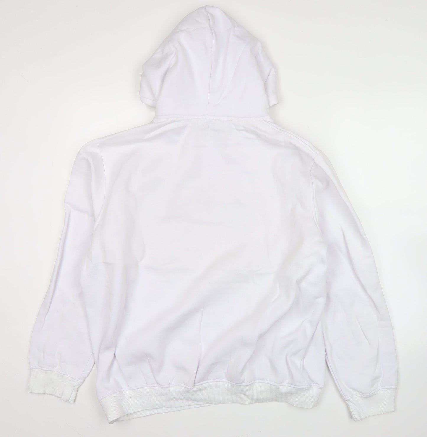 Champion Mens White 2XL Pullover Hoodie Logo Fleece Autumn Winter