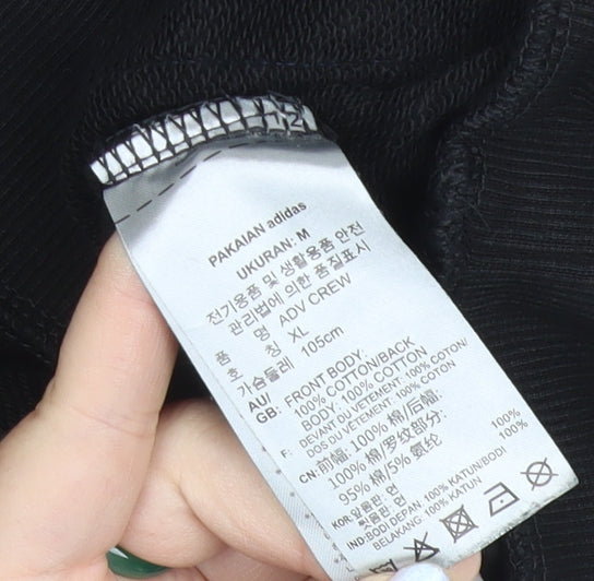 Adidas Men's Black L Pullover Sweatshirt Mountain Graphic Outdoor