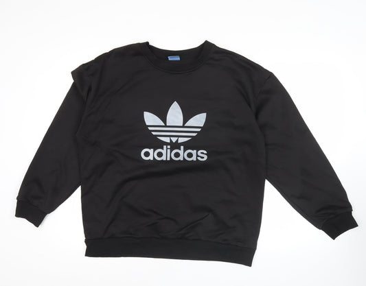 Adidas Men's Black XL Pullover Sweatshirt with Logo Sportswear