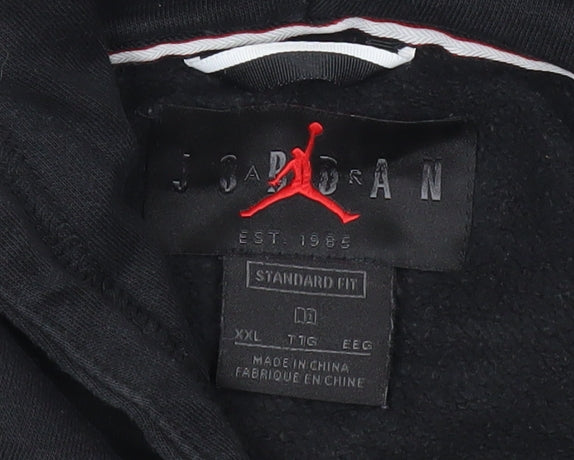 Jordan Men’s Black 2XL Pullover Hoodie Fleece Logo Basketball