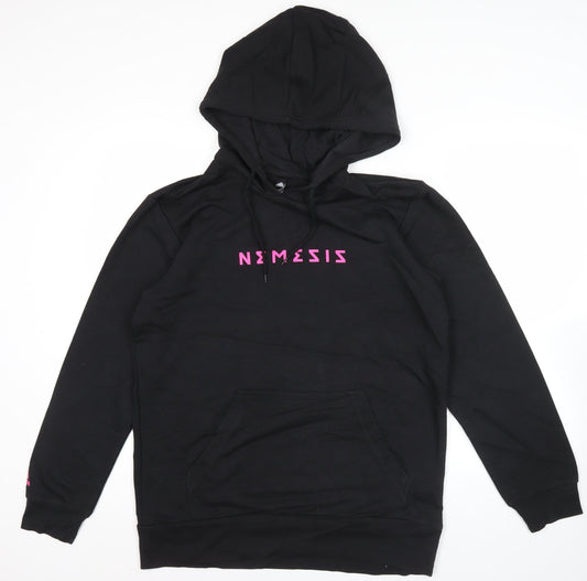 Adidas Men’s Black L Pullover Hoodie NEMEZIZ Graphic Sports Fleece