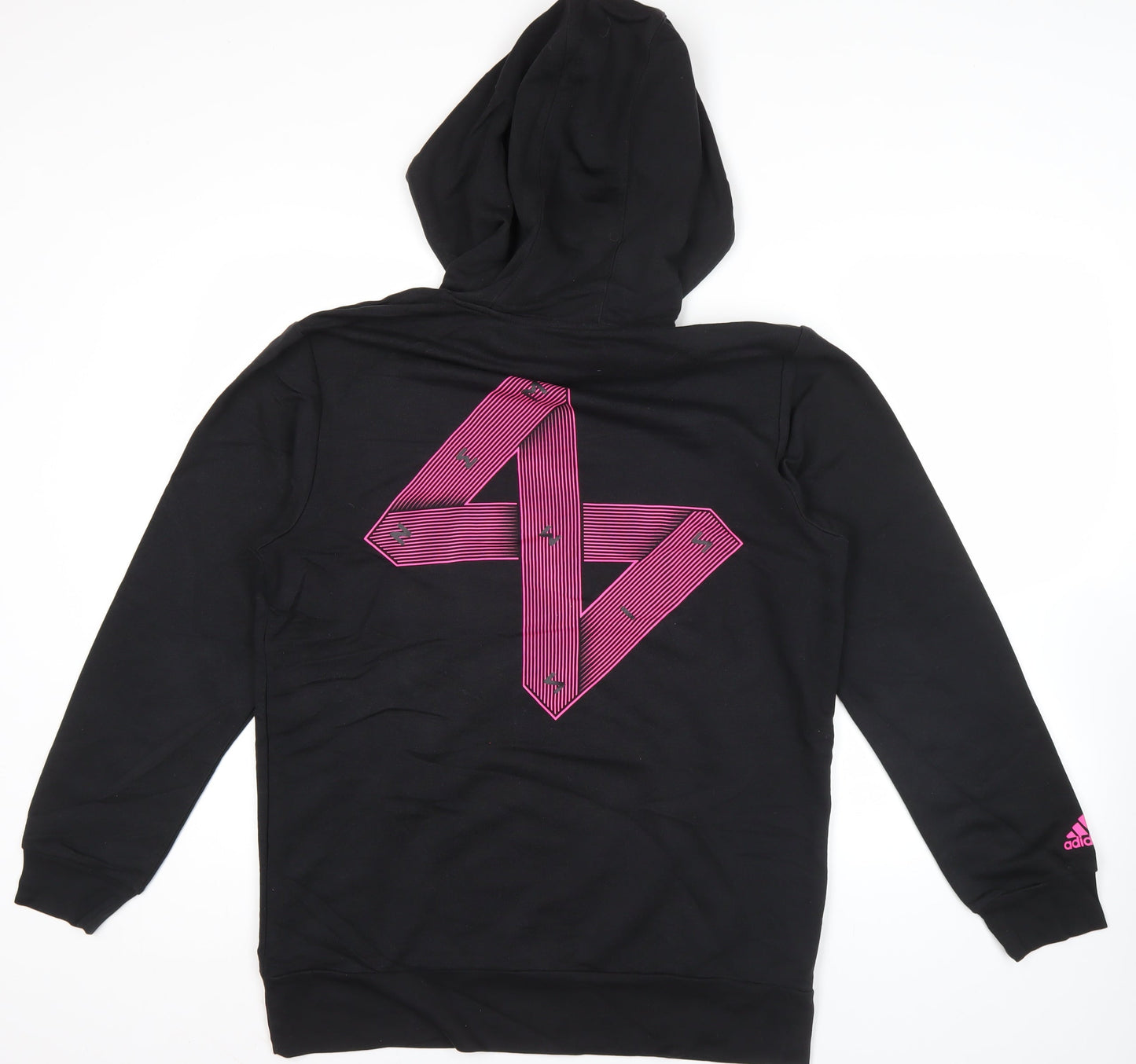 Adidas Men’s Black L Pullover Hoodie NEMEZIZ Graphic Sports Fleece