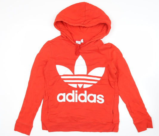 Additional front view of Adidas Men's Red Trefoil Pullover Hoodie XS Sportswear