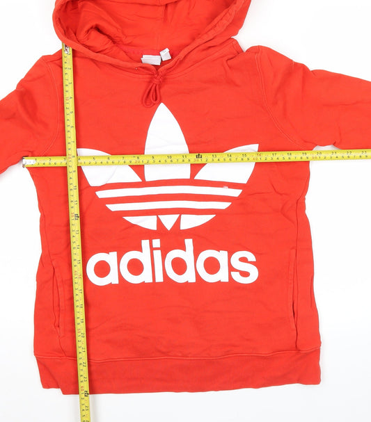 Adidas Men's Red Trefoil Pullover Hoodie XS Sportswear