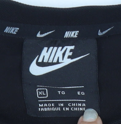 Nike Men's Black XL Pullover Sweatshirt Crew Neck Sports Fleece