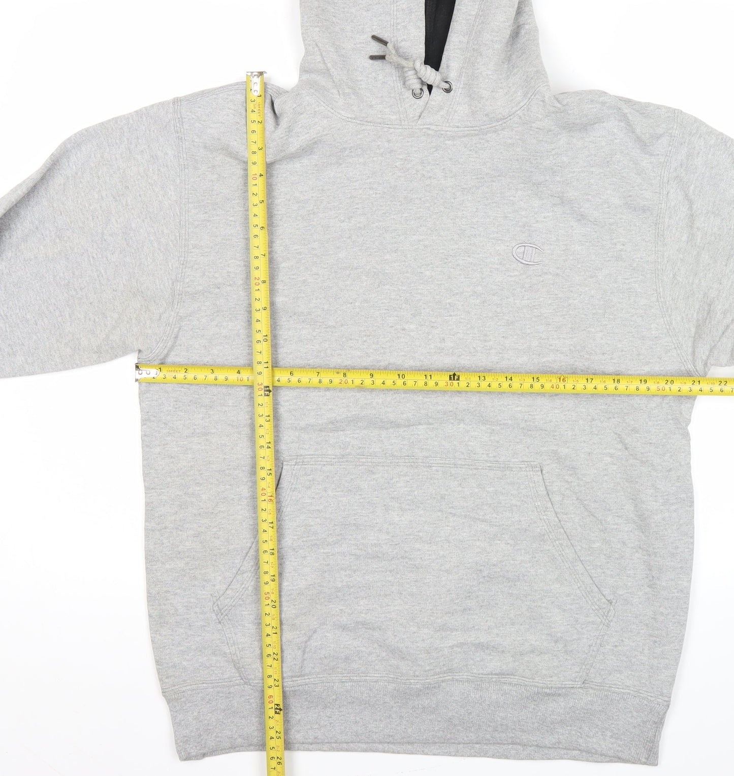 Champion Men's Grey M Pullover Hoodie Fleece Regular Fit