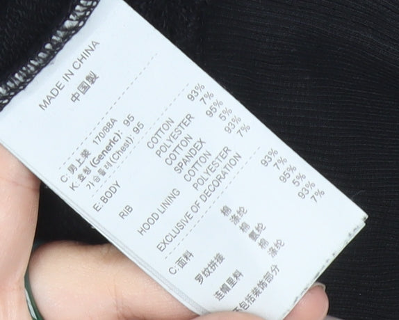 Nike Mens Black Pullover Hoodie M Logo Sports Gym Training