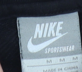 Nike Mens Black Pullover Hoodie M Logo Sports Gym Training