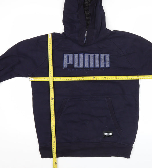 Puma Mens Blue Pullover Hoodie Hoodie S Logo Sportswear