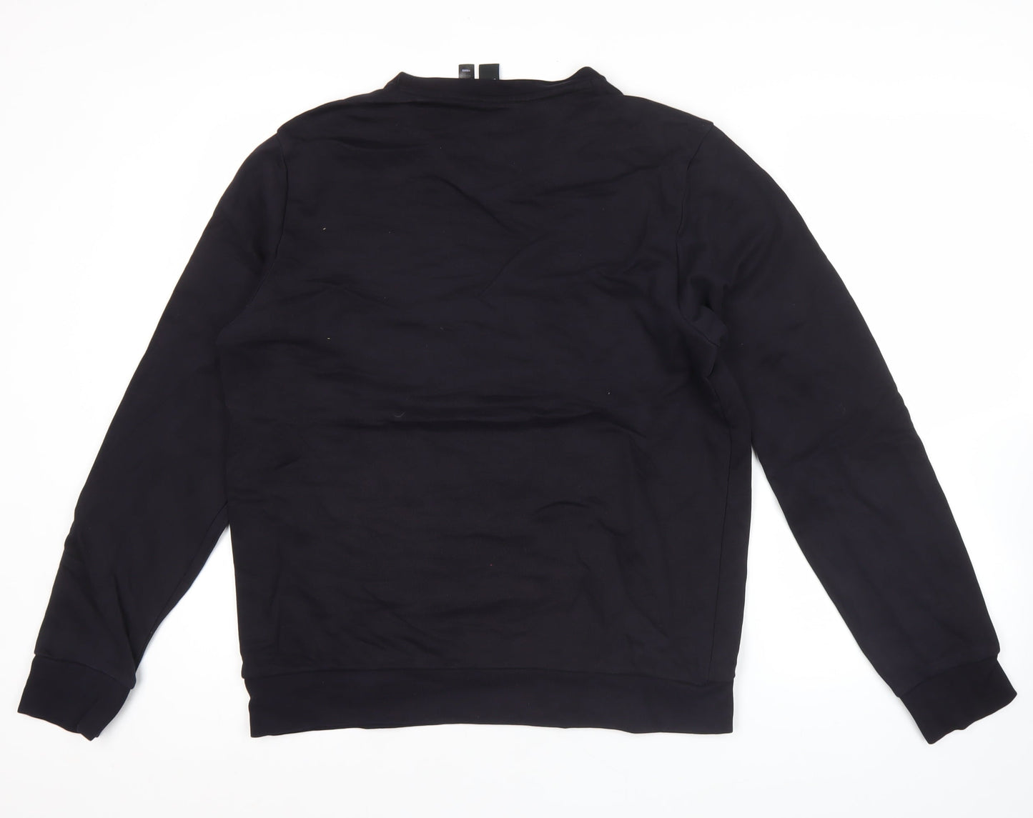 Adidas Men's Black L Pullover Sweatshirt Crew Neck Long Sleeve