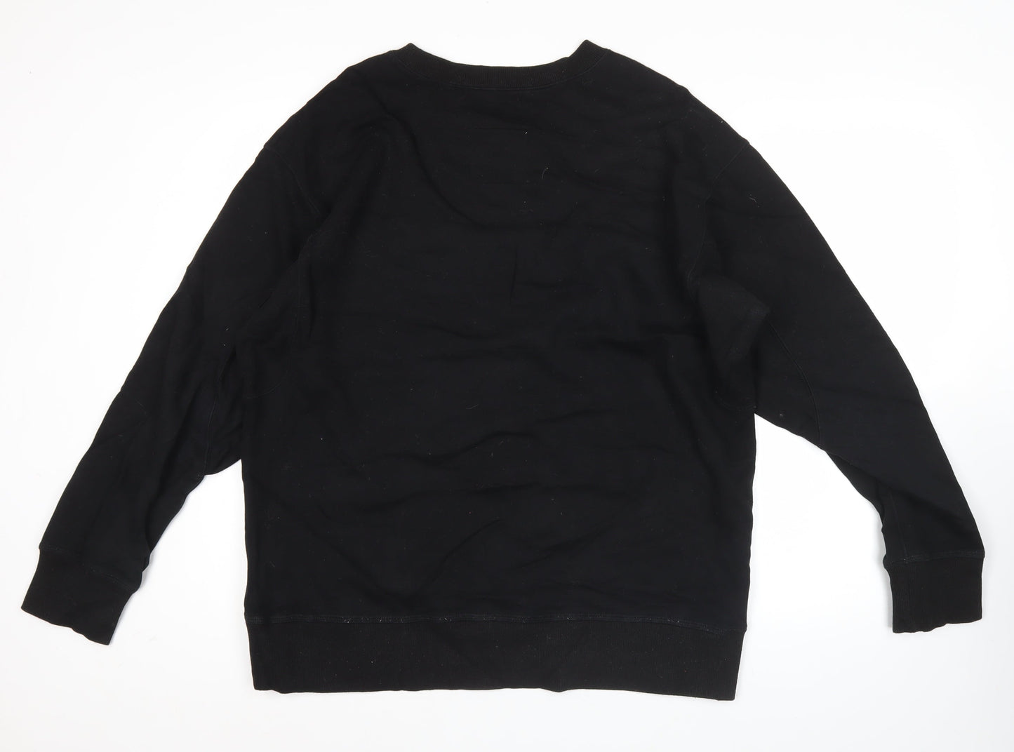 adidas Men's Black L Pullover Sweatshirt Crew Neck Logo Sports Fleece