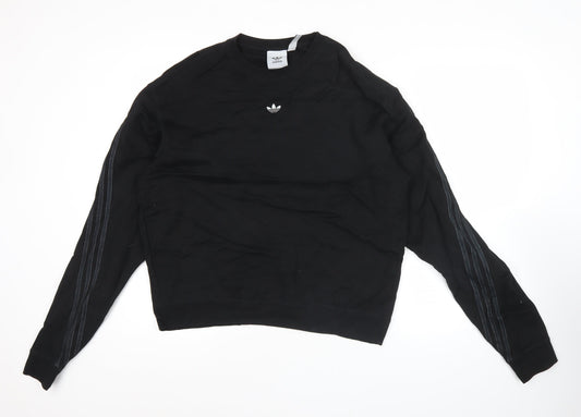 Additional front view of Adidas Men's Black L Pullover Cotton Sweatshirt Crew Neck Sports Style