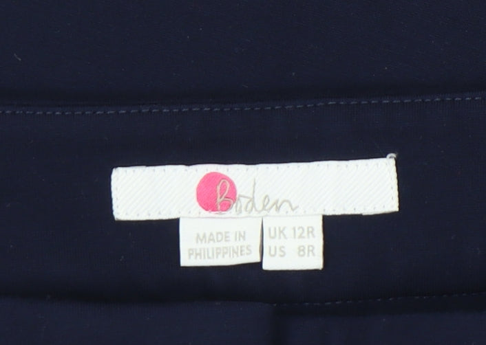 Boden Women’s Blue Flared Ponte Trousers Size 12 Regular
