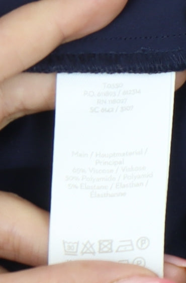 Boden Women’s Blue Flared Ponte Trousers Size 12 Regular