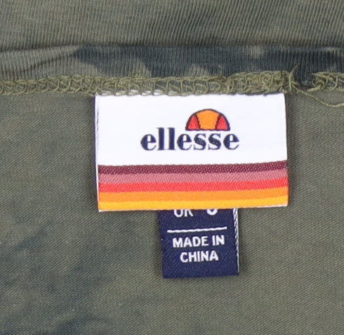 Ellesse Women’s Green Tie Dye Tank Dress UK 8 Summer Casual Jersey