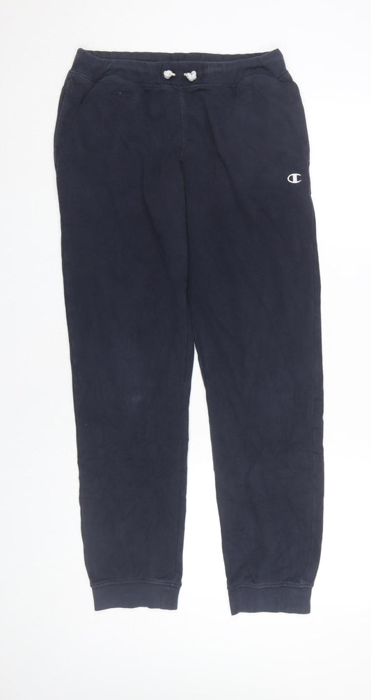 Champion Boys Blue 13-14Y Jogger Trousers Fleece Elastic Waist Pockets