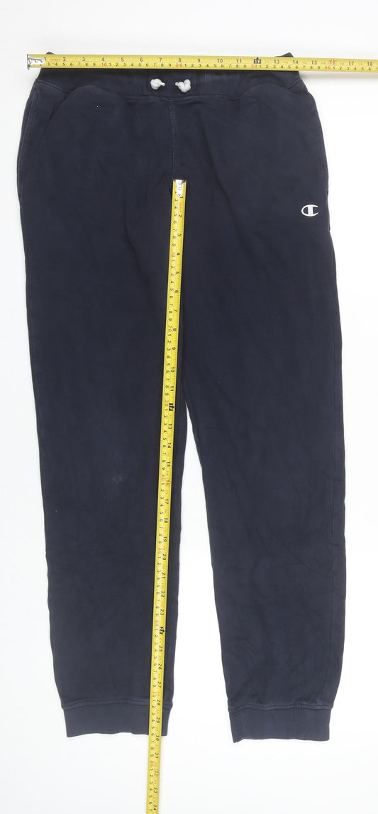 Champion Boys Blue 13-14Y Jogger Trousers Fleece Elastic Waist Pockets