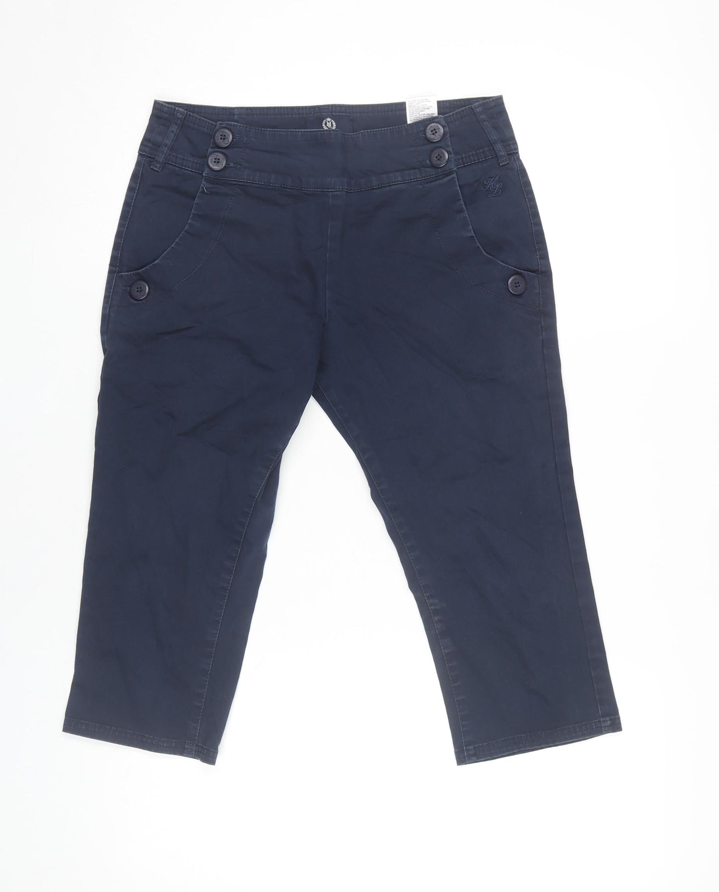 Henri Lloyd Women’s Blue Cotton Capri Trousers Size 8 Slim Fit