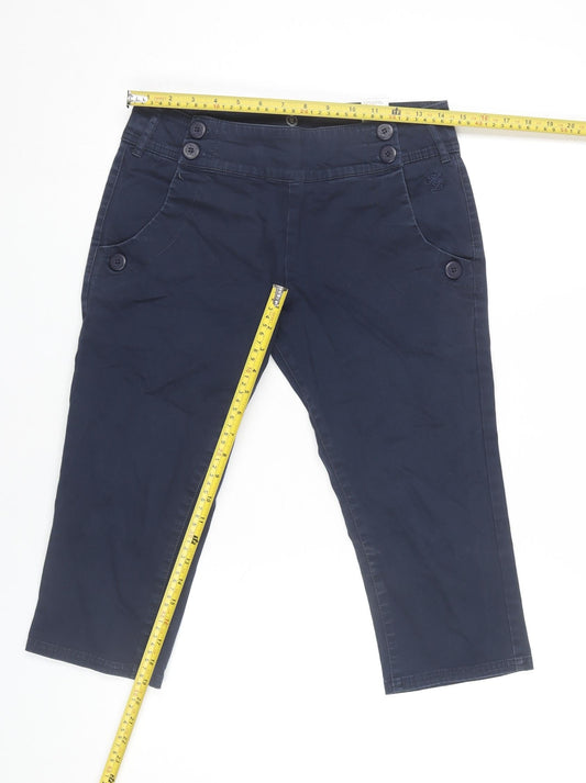 Henri Lloyd Women’s Blue Cotton Capri Trousers Size 8 Slim Fit
