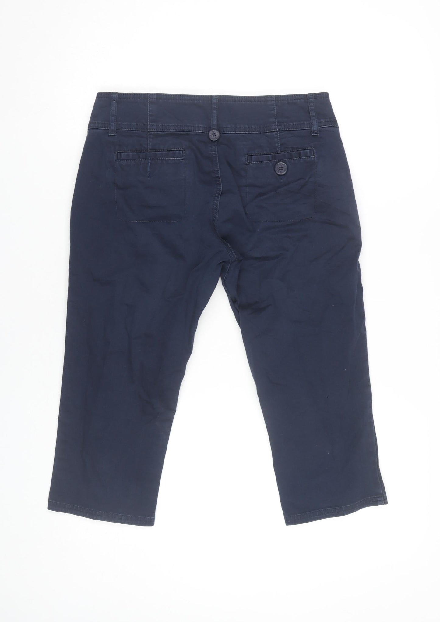 Henri Lloyd Women’s Blue Cotton Capri Trousers Size 8 Slim Fit