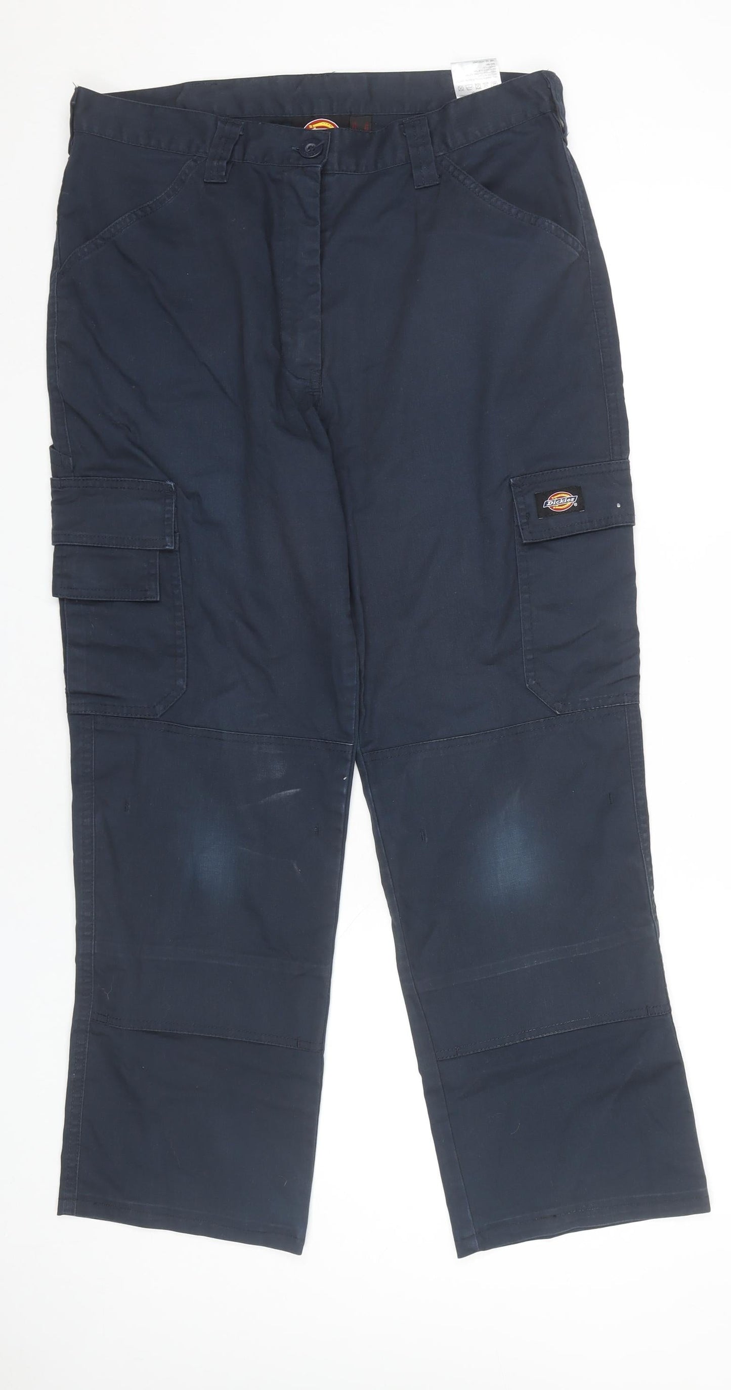 Dickies Women’s Blue Cargo Work Trousers Size 14 Polyester Cotton
