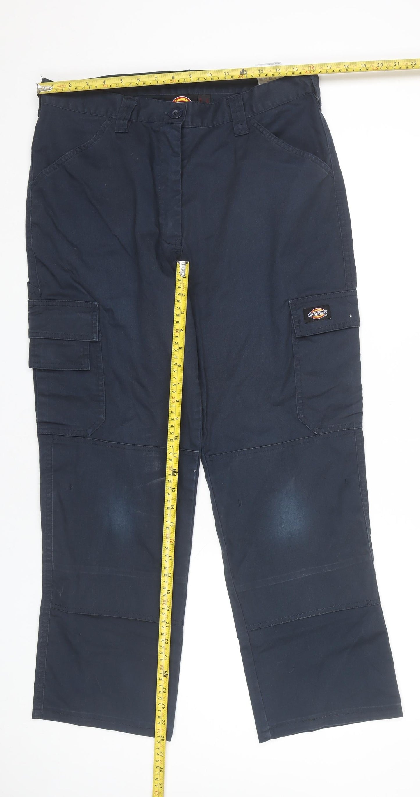 Dickies Women’s Blue Cargo Work Trousers Size 14 Polyester Cotton