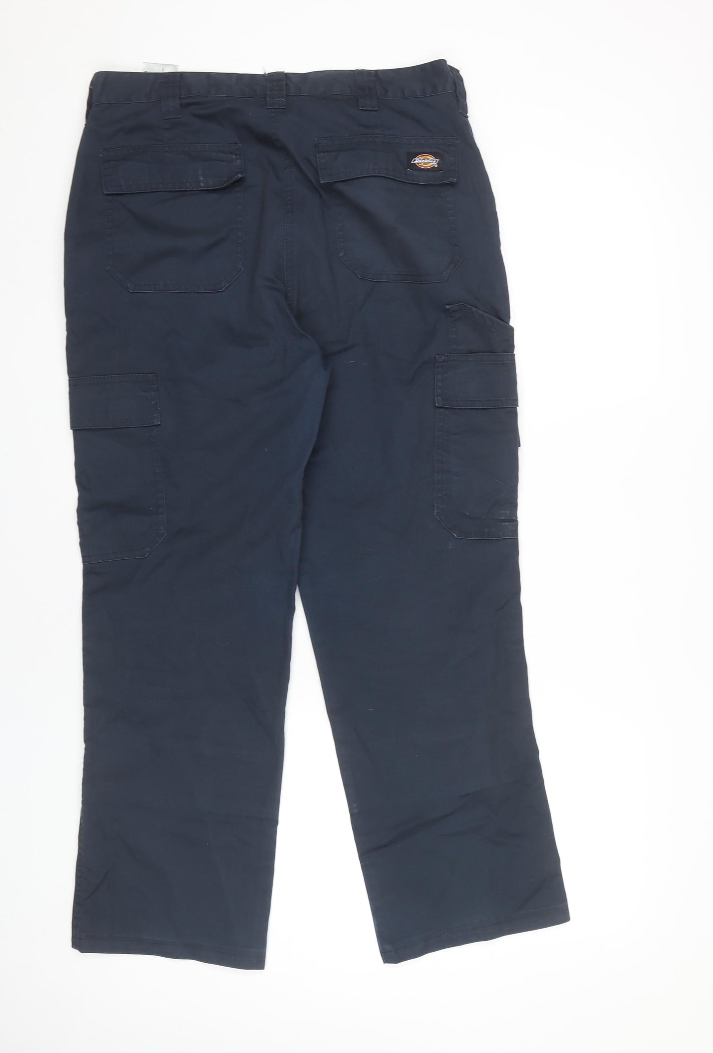 Dickies Women’s Blue Cargo Work Trousers Size 14 Polyester Cotton