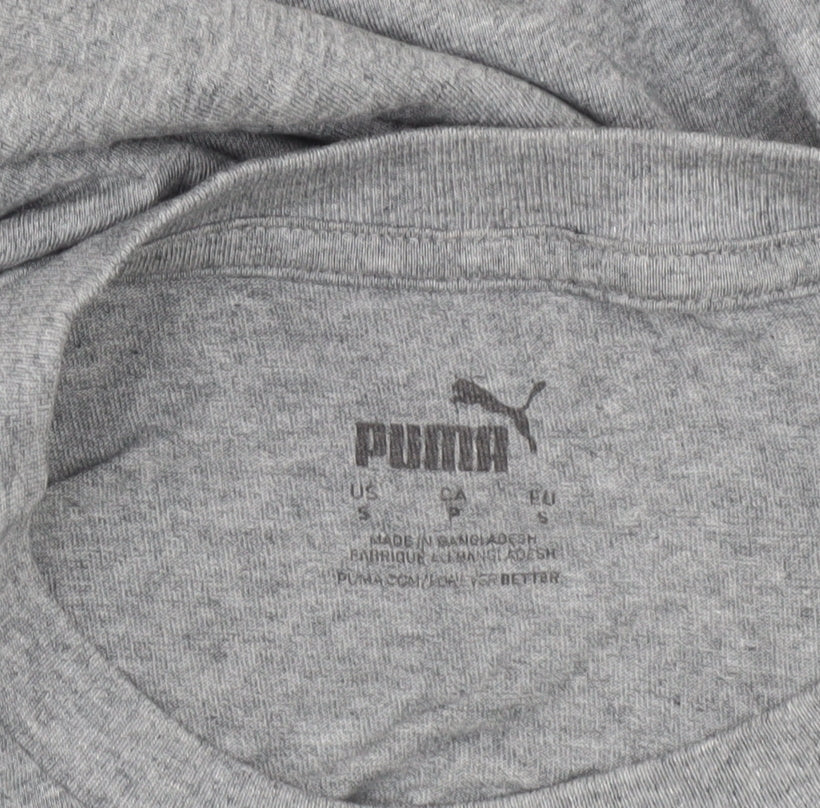 Puma Men's Grey Small Sportswear Logo Short Sleeve T-Shirt