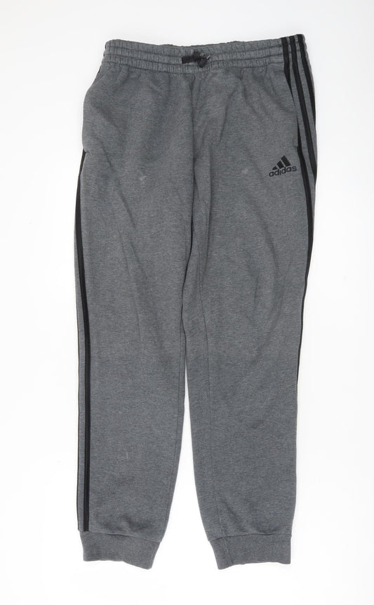 Adidas Men’s Grey Jogger Sweatpants Size M Regular Fit