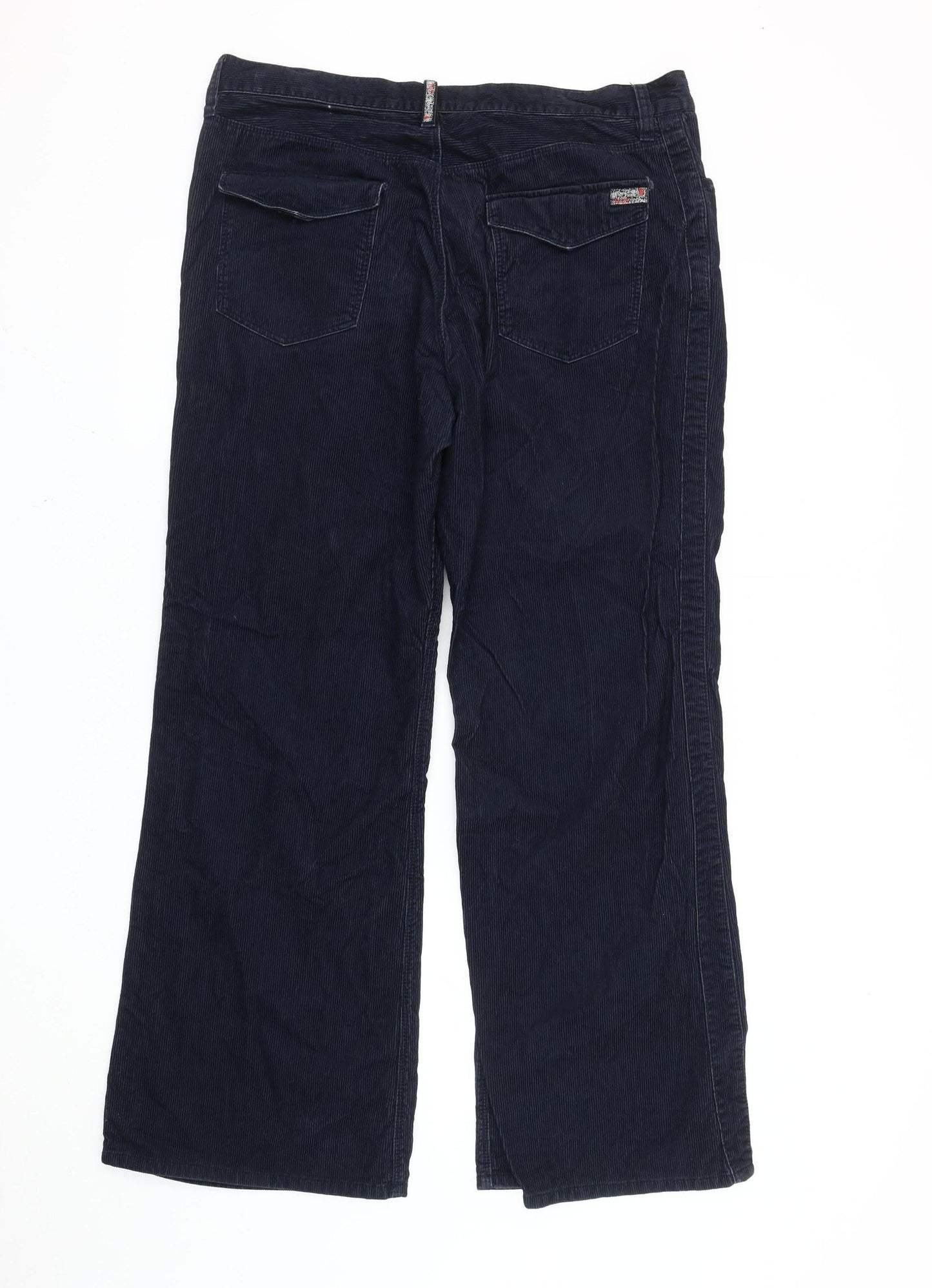 French Connection Men’s Blue Corduroy Trousers Size 36 Straight Leg