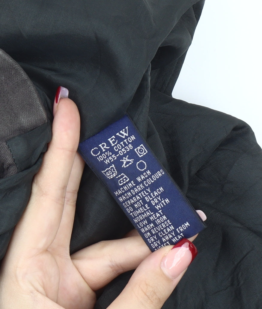 Crew Clothing Co. Womens Brown Embroidered A-Line Cotton Skirt Size 12