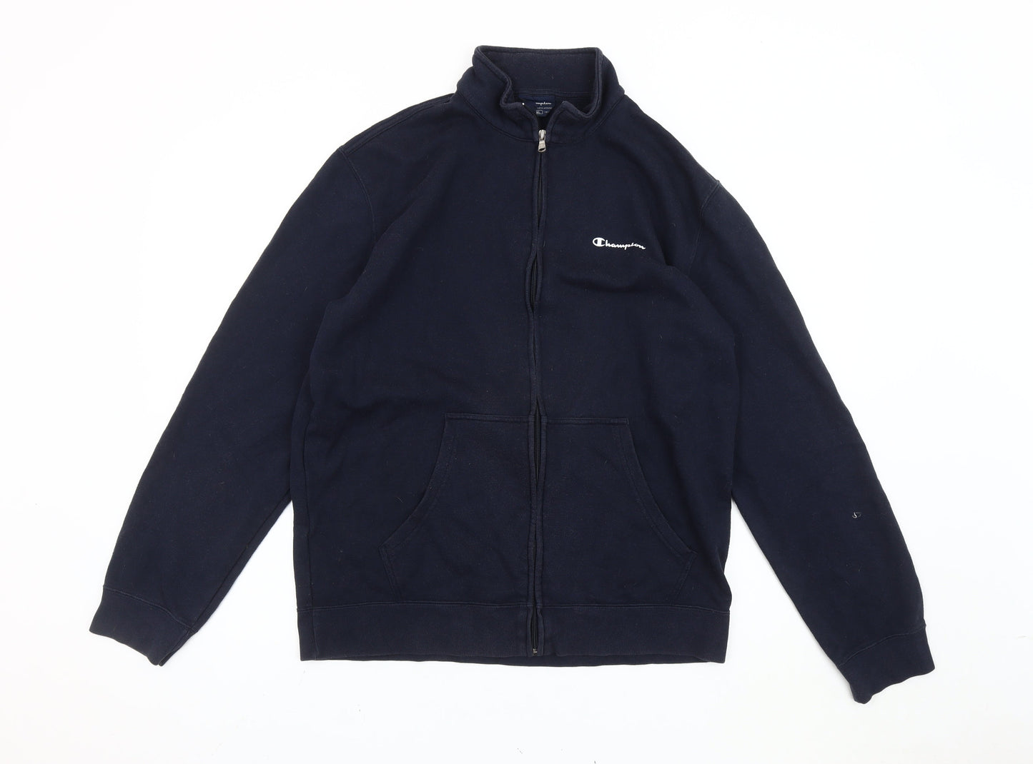Champion Men’s Blue XL Full Zip Fleece Jacket with Logo