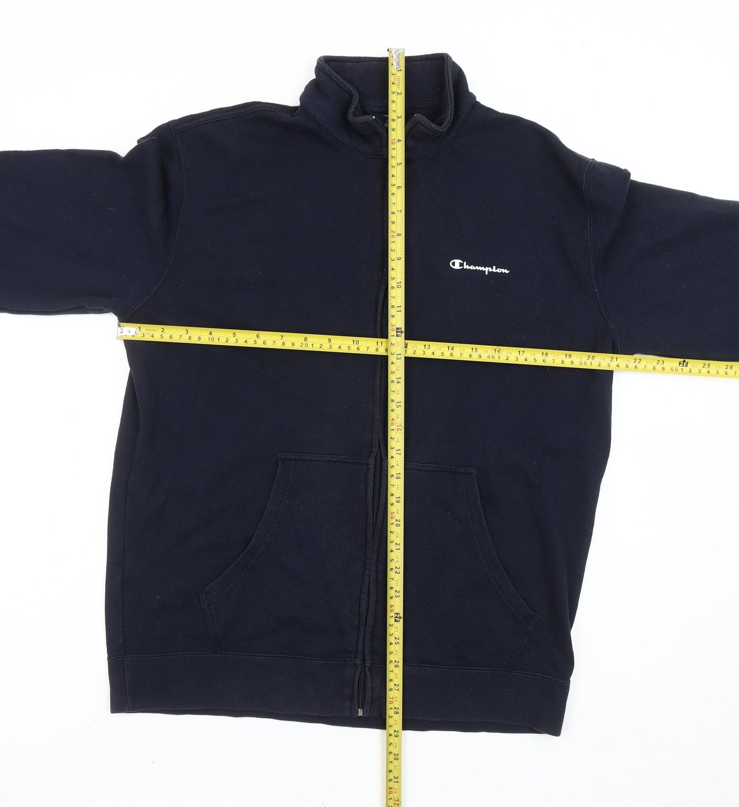 Champion Men’s Blue XL Full Zip Fleece Jacket with Logo