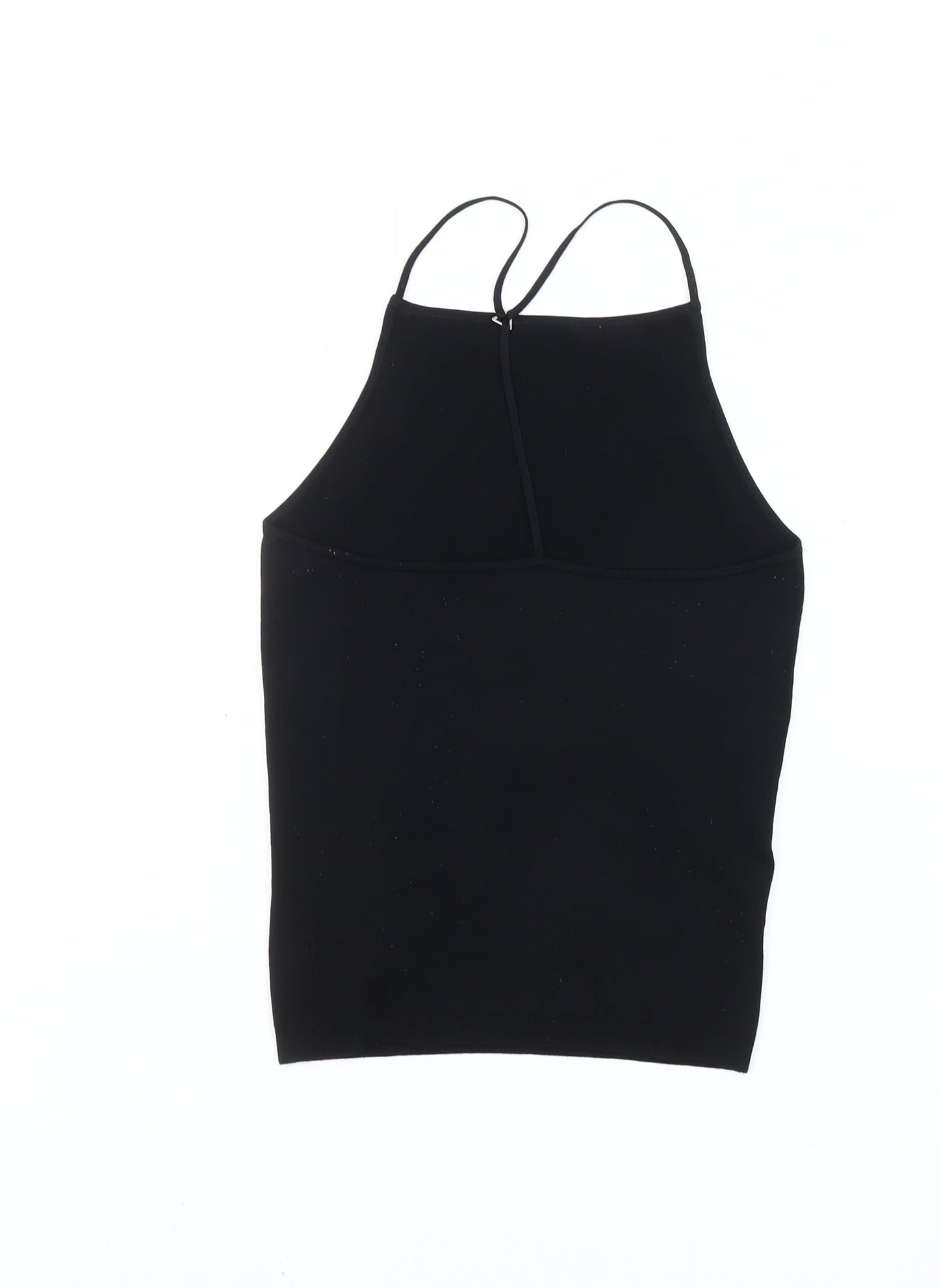 DKNY Womens Black Knit High Neck Spaghetti Strap Tank Top XS