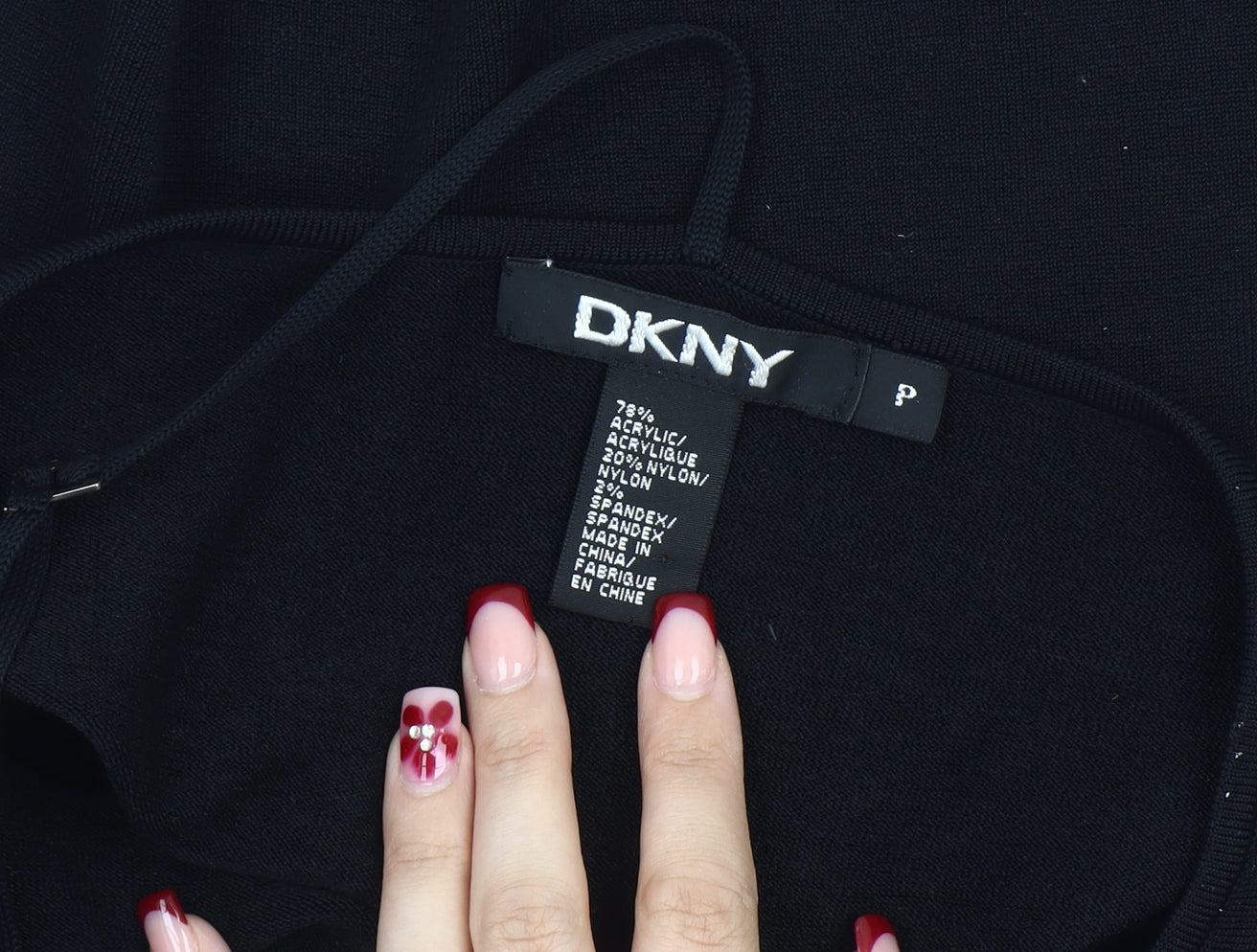 DKNY Womens Black Knit High Neck Spaghetti Strap Tank Top XS