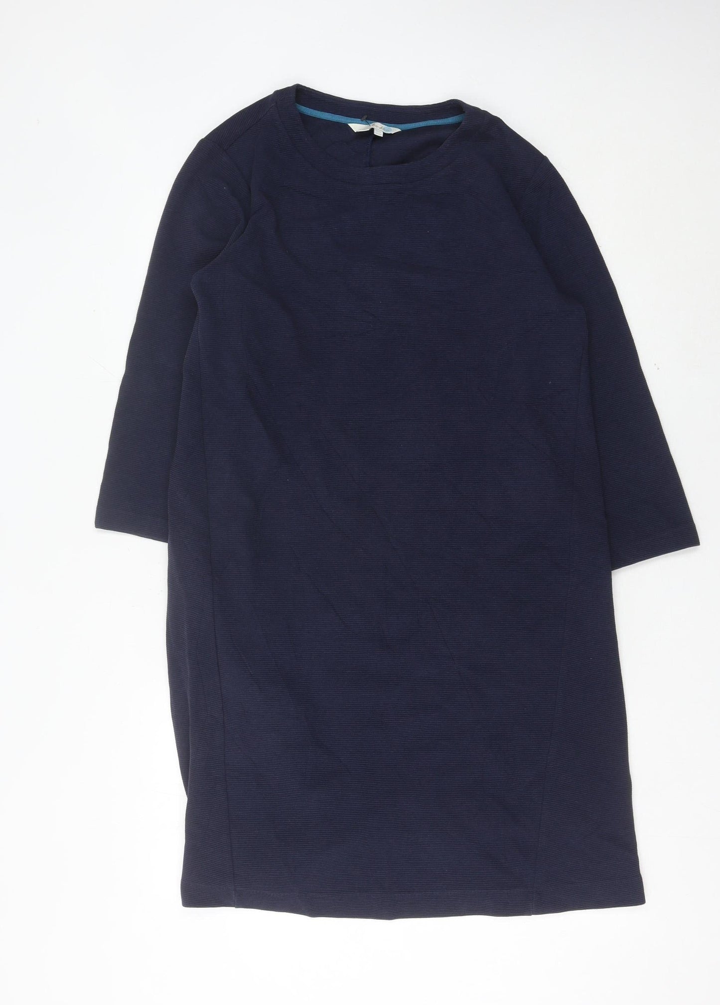 Boden Women’s Blue Shift Dress Size 10 Knee Length 3/4 Sleeve