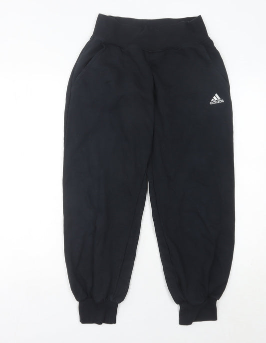 Adidas Womens Black Jogger Sweatpants Size 10 Regular Sportswear
