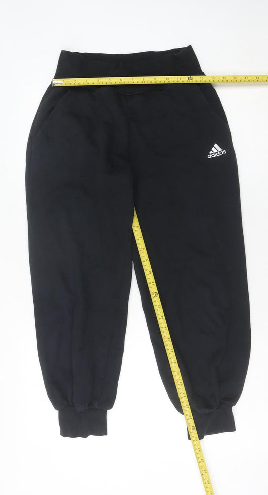 Adidas Womens Black Jogger Sweatpants Size 10 Regular Sportswear