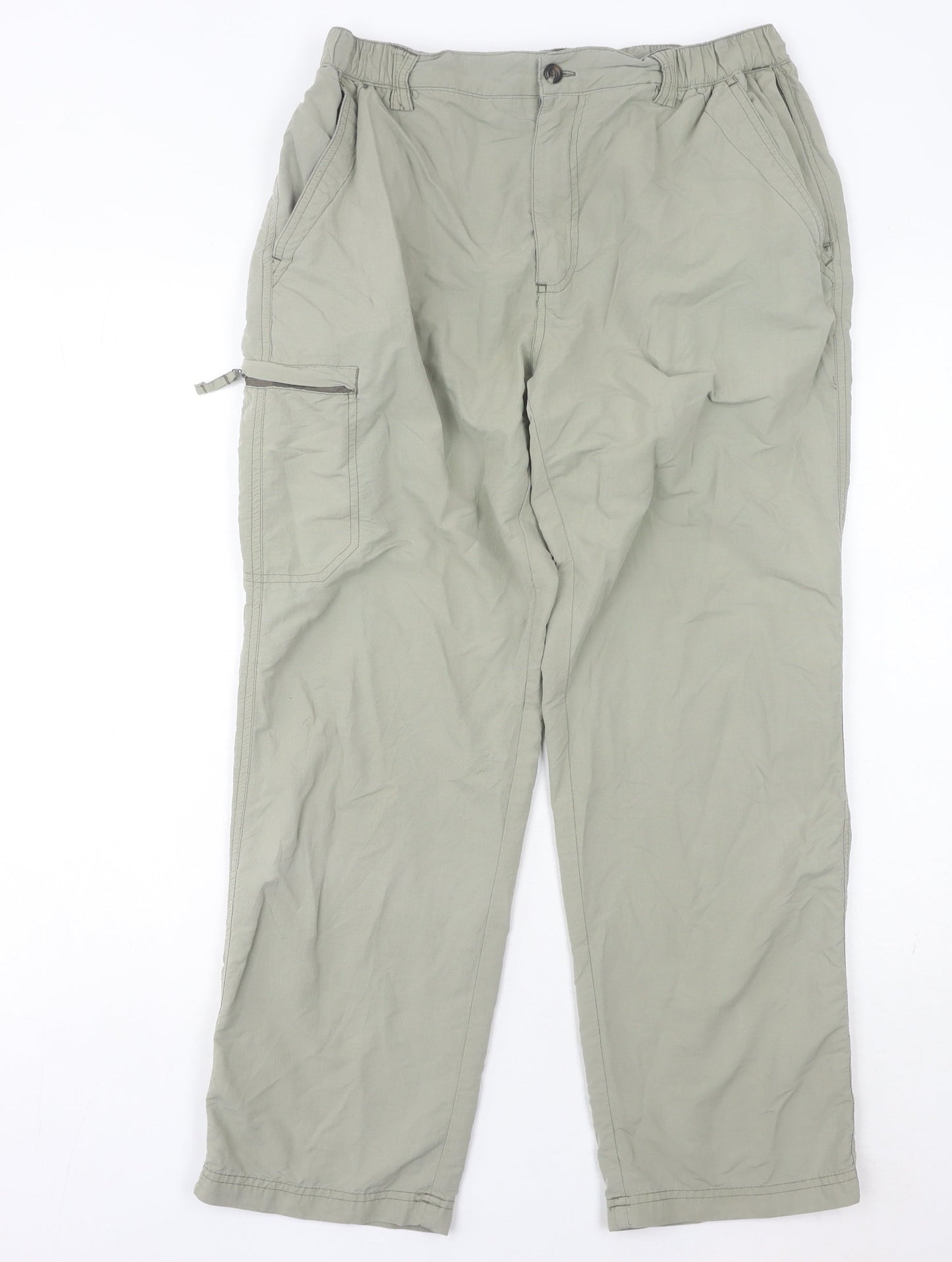 Peter Storm Men’s Green Walking Trousers 34S Cotton Hiking Pants