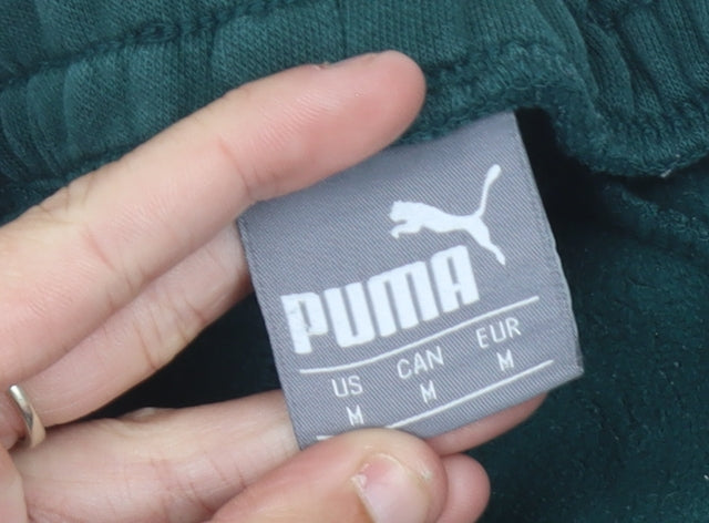 Puma Men’s Green Sweatpants Joggers Size M Elastic Waist Tapered