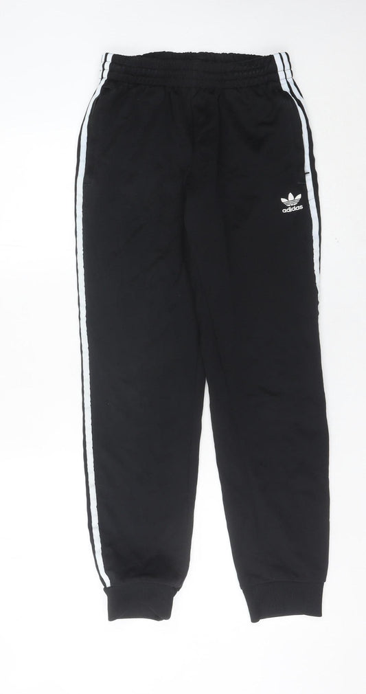 Adidas Mens Black Jogger Trousers M Elastic Waist Sportswear