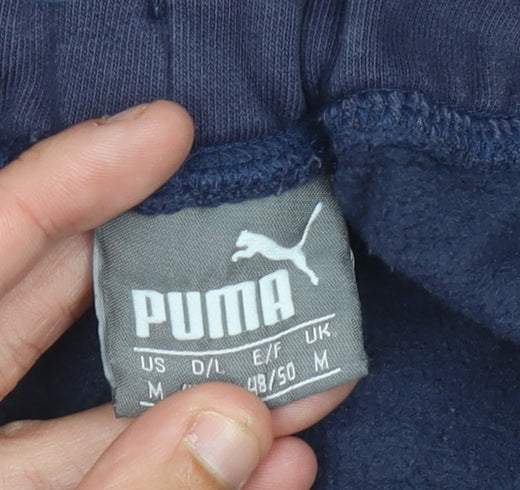 Puma Men’s Blue Jogger Sweatpants M Cotton Blend Casual Sportswear