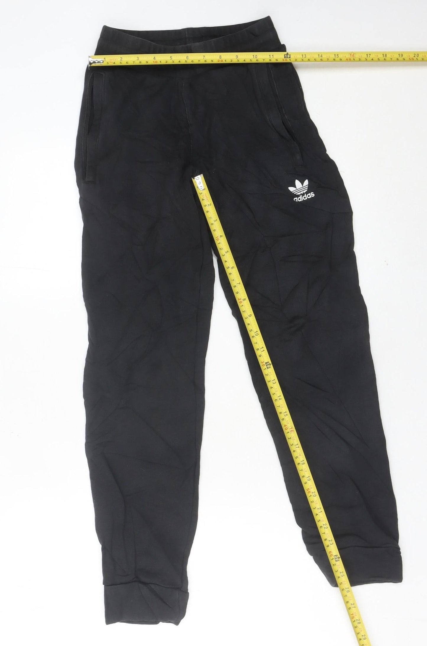 Adidas Womens XS Black Jogger Trousers Cotton Stretch