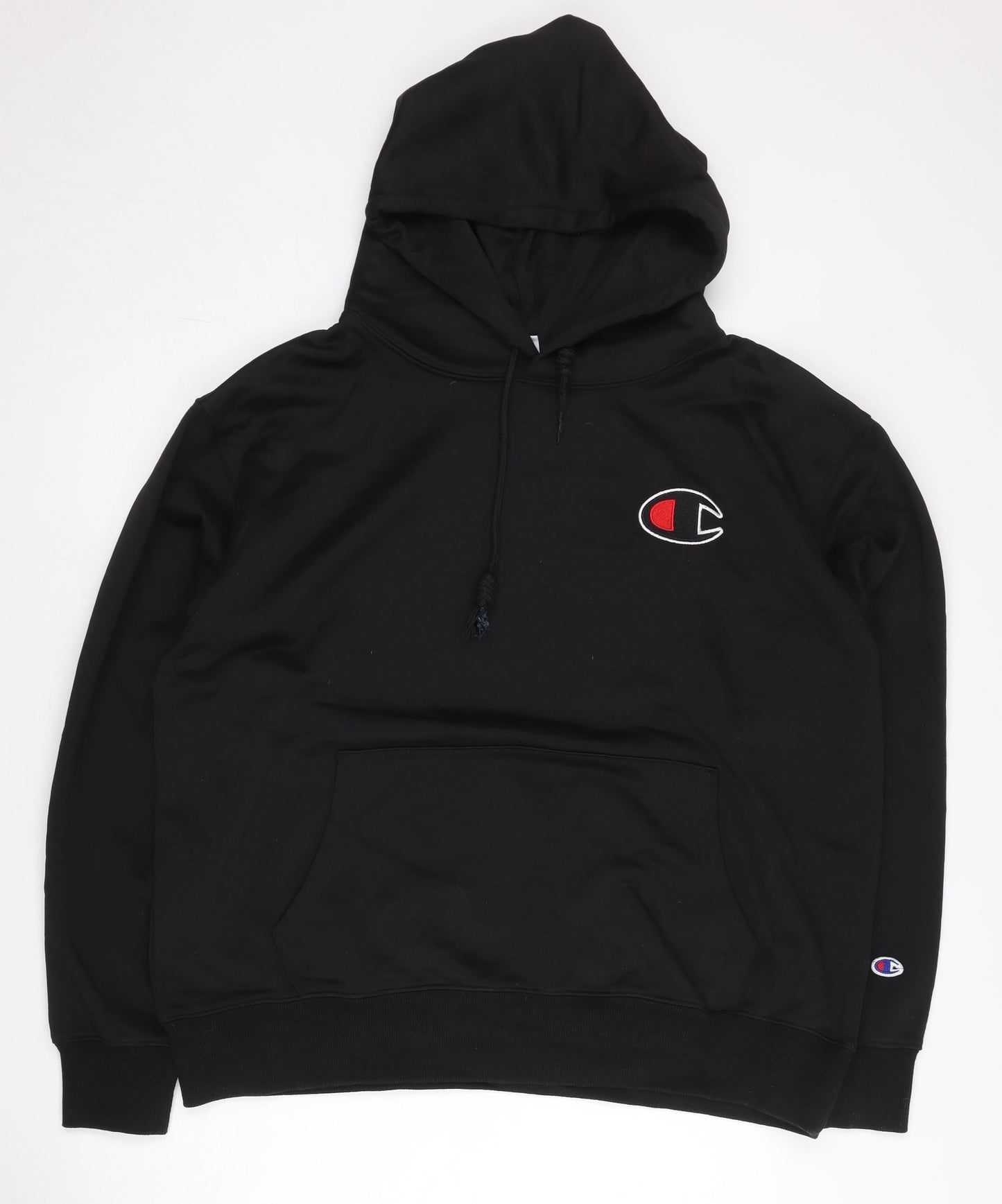 Champion Men’s Black Pullover Hoodie XL Cotton Embroidered Logo