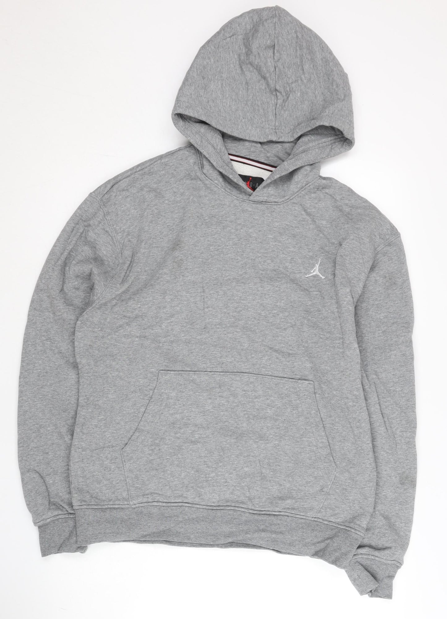 Jordan Mens Grey Pullover Hoodie M Regular Fit Basketball Sportswear