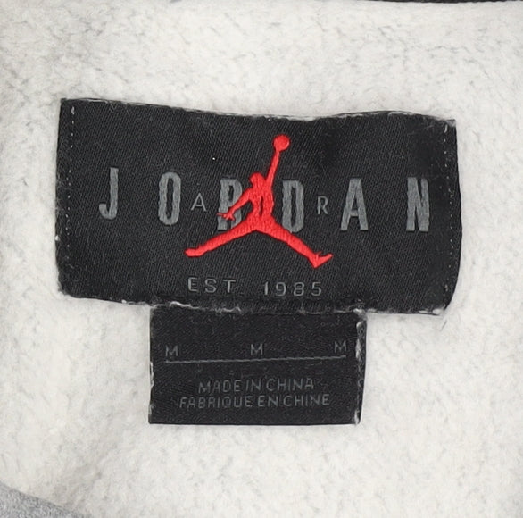 Jordan Mens Grey Pullover Hoodie M Regular Fit Basketball Sportswear