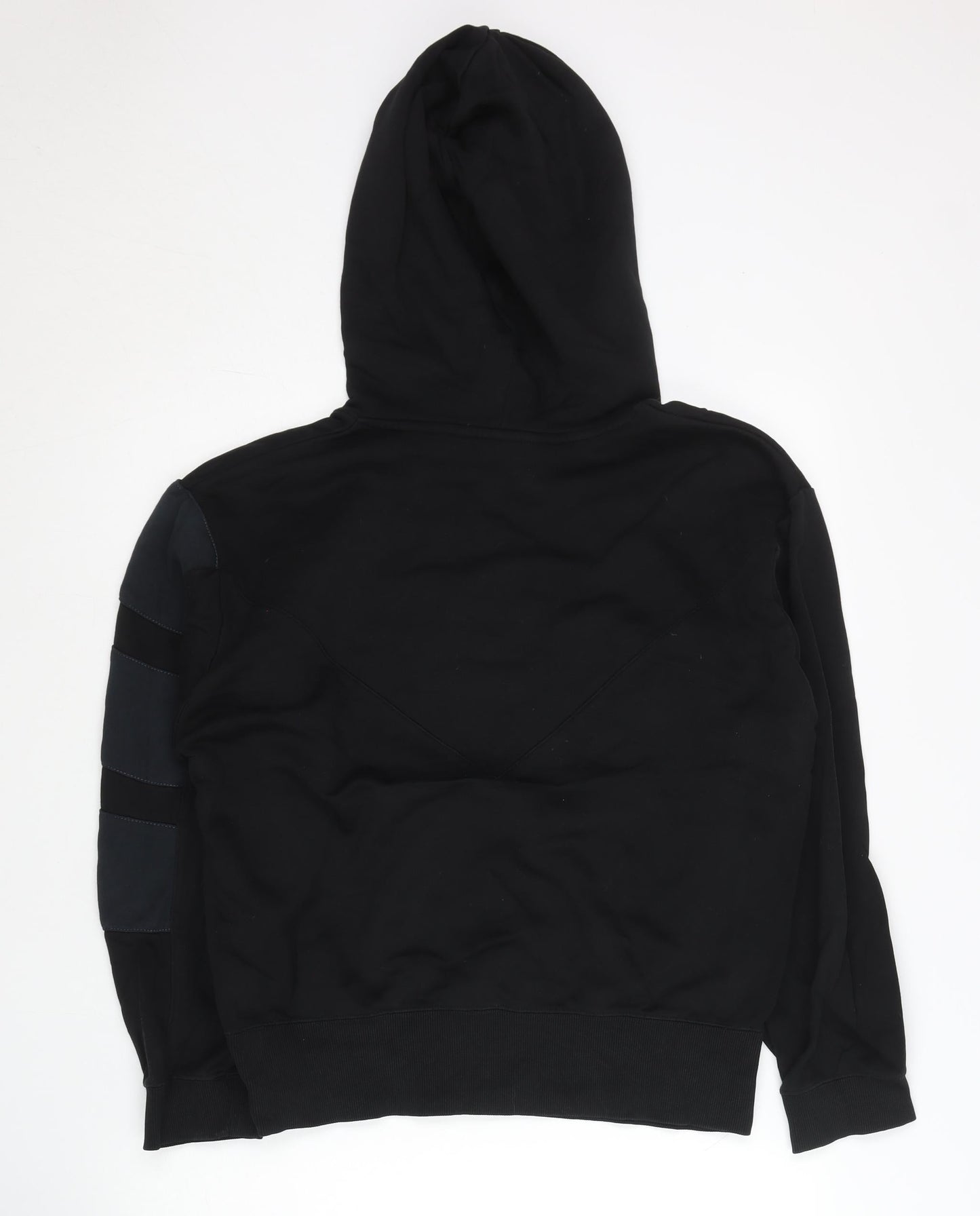 adidas Mens Black XS Pullover Hoodie Sports Logo Cotton Blend
